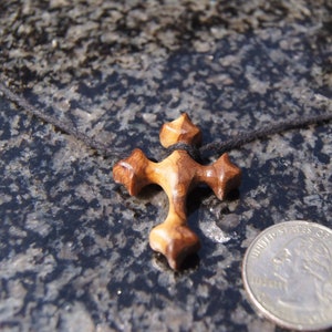 Olive wood cross, gothic cross