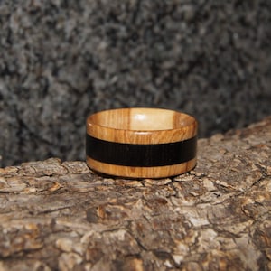 Olive Wood & Ebony Ring - Any size