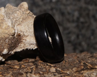 Ebony Wood Ring - Any Size