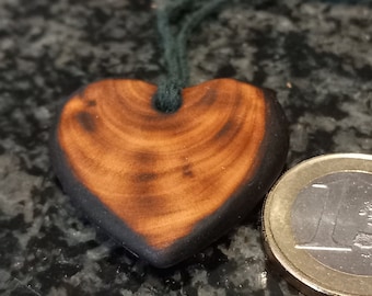 Olive Wood Heart, Wood jewelry, Heart