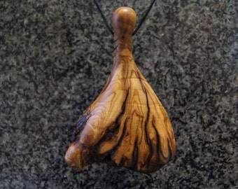 Olive Wood Pendant, wood jewelry, wood grain