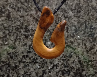 Olive Wood Pendant, Hook