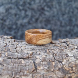 Wood Ring Size 12 - Olive wood  ring, ready-made ring