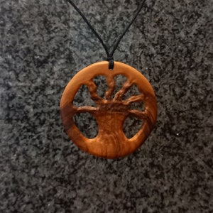 Olive Wood Necklace, wood jewelry, Tree of Life