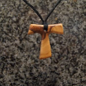 Tau cross - Olive wood