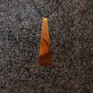 Olive Wood Pendant, wood jewelry, wood grain