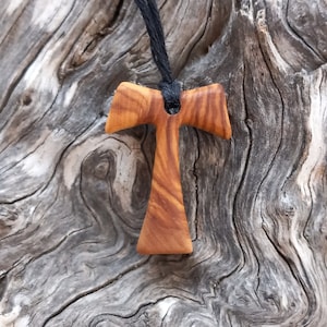 Tau cross - Olive wood