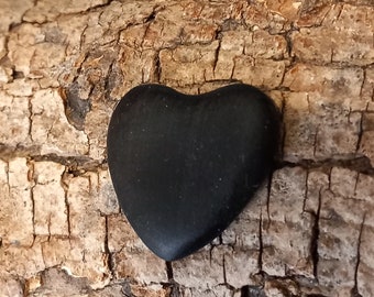 Ebony wood Heart, without a hole