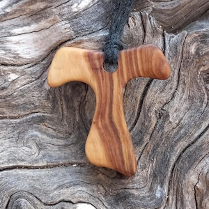 Tau cross - Olive wood