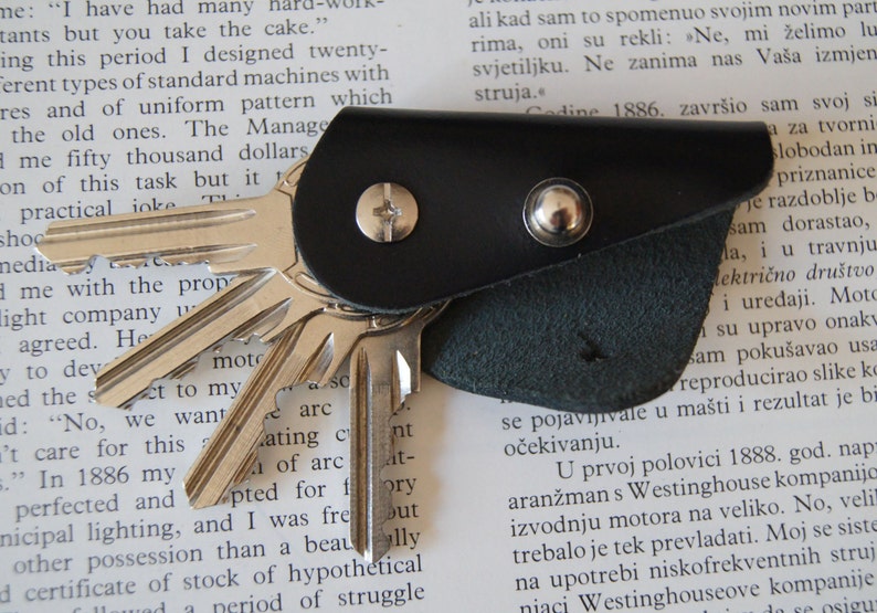 Leather Keychain Key Holder Holds 1-4 Regular Keys 5 Mm | Etsy