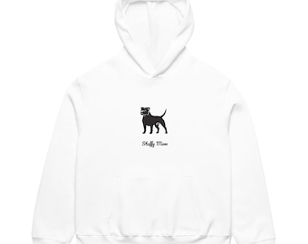 Sudadera extragrande con capucha para mamá Staffordshire Bull Terrier "Staffy": Suave y cómoda tela polar