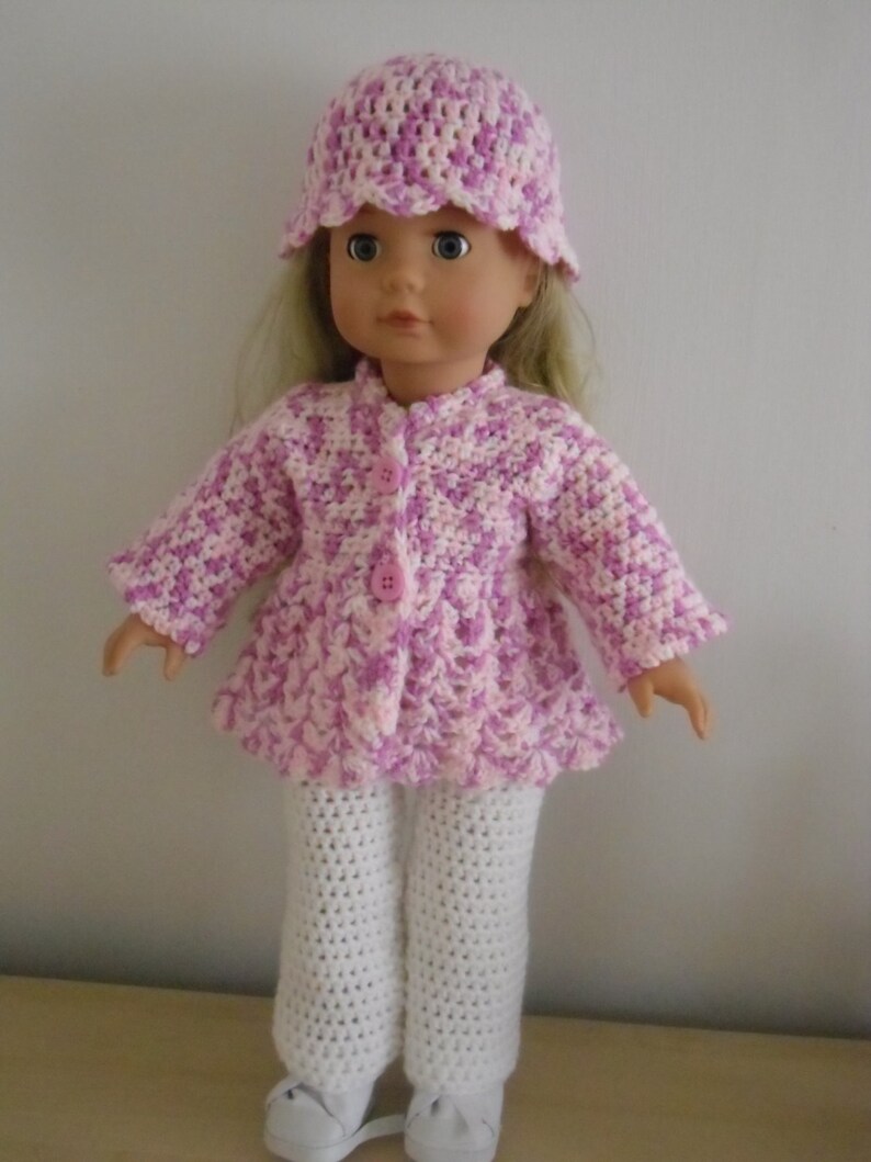 PDF Crochet pattern for 3 piece set for 18 inch doll ...