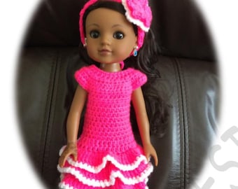 PDF Crochet pattern for 14 inch doll