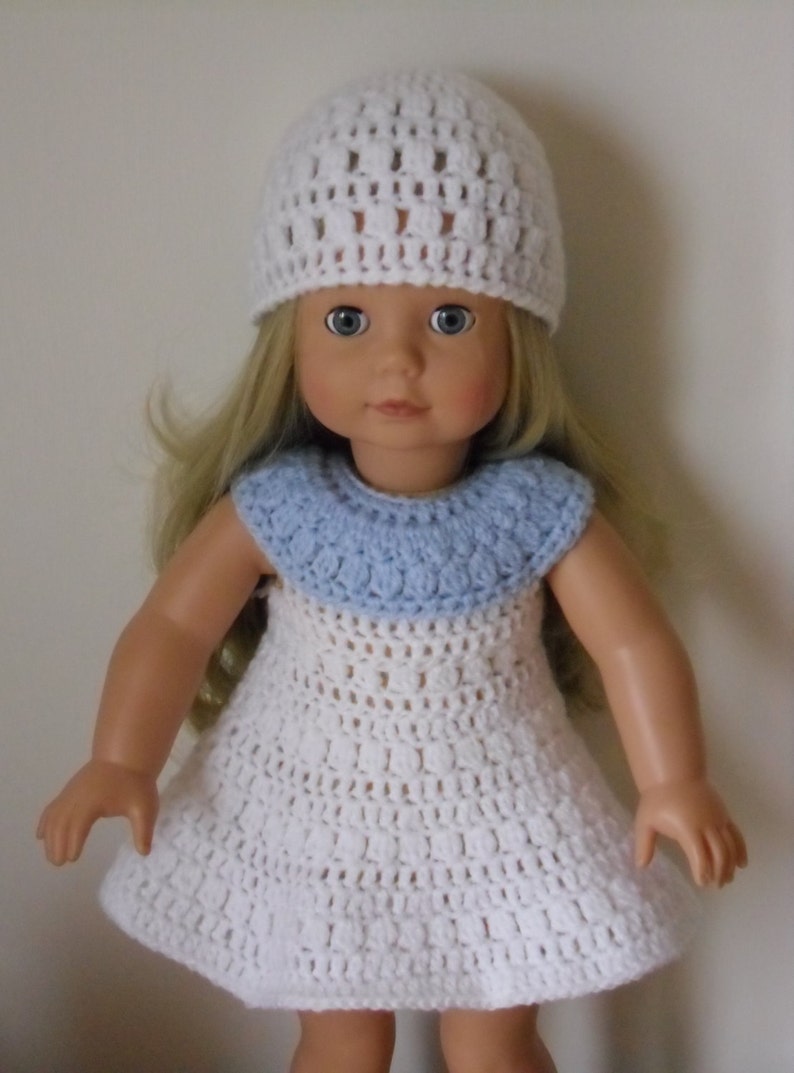 Crochet pattern for dress and hat for 18 inch doll | Etsy
