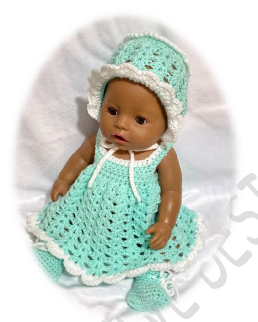 Free crochet patterns for baby born dolls sale
