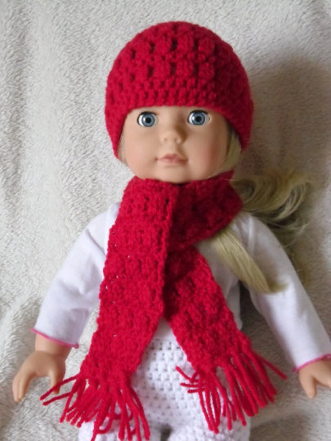 Crochet Pattern for Hat and Scarf for 18 Inch Doll Etsy