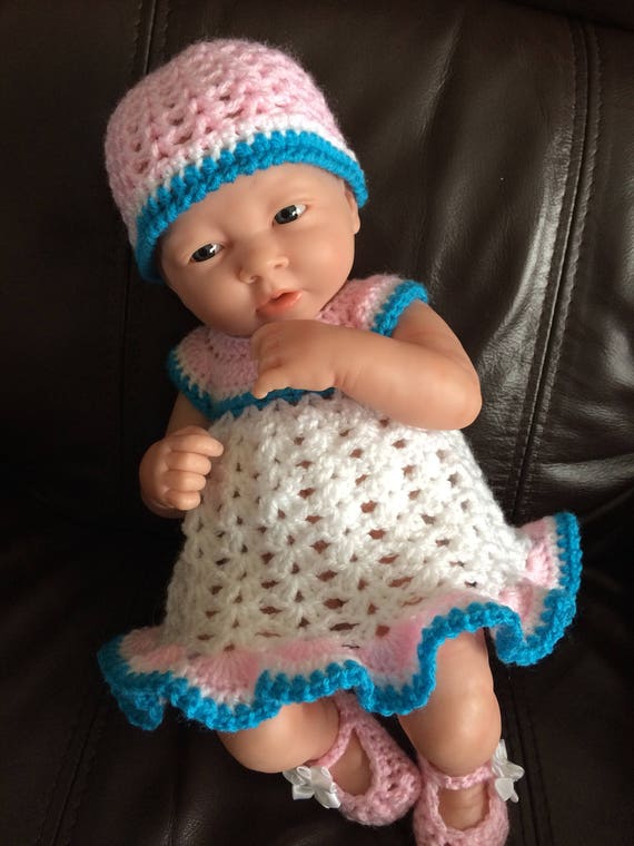 crochet Clothes for berenguer 14 inch la newborn baby