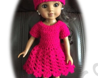 PDF Crochet pattern for 14 inch doll