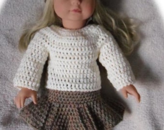 PDF Crochet pattern for 18 inch doll