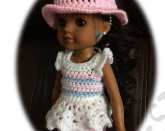 PDF Crochet pattern for 14 inch doll