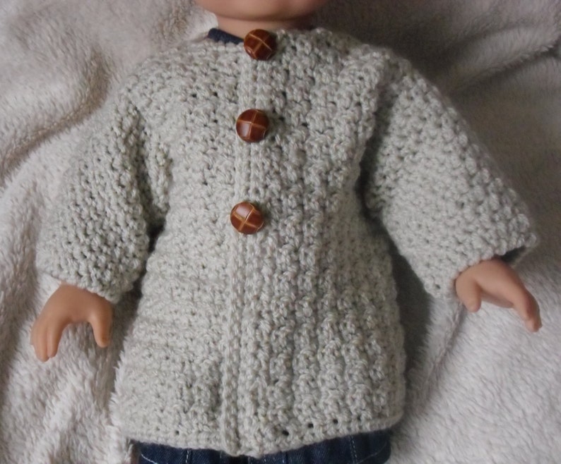Crochet Pattern for a Coat for 18 Inch Doll Etsy