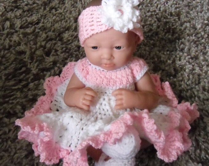 Berenguer 5 Baby Girl Doll Green Eyes With 4pc. Layette Custom Made for