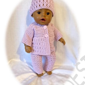 PDF Crochet pattern for 17 inch doll