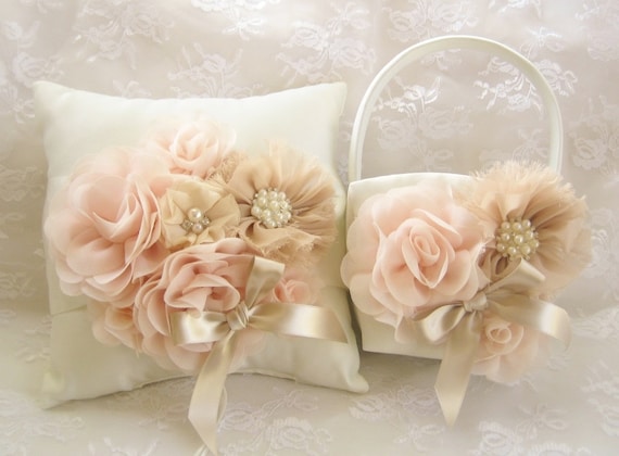 champagne flower girl basket