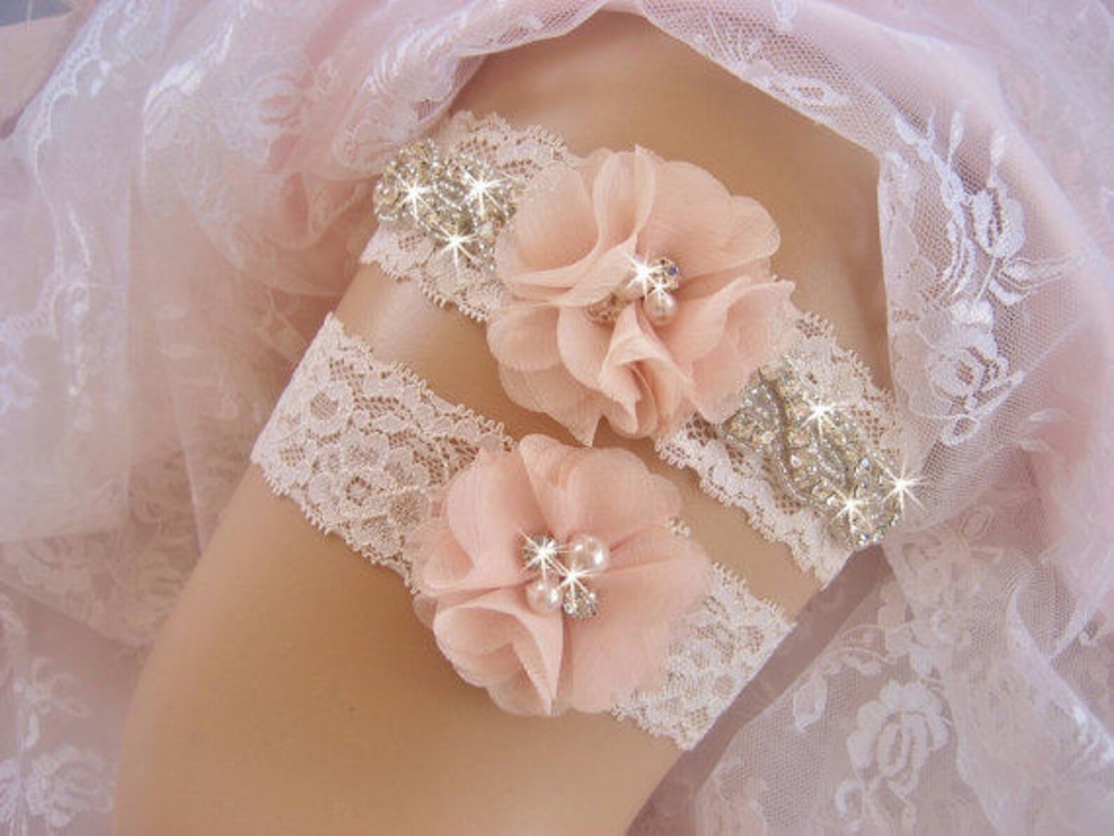 Wedding Garter / Rhinestone Garter / Crystal Garter / Garter Etsy