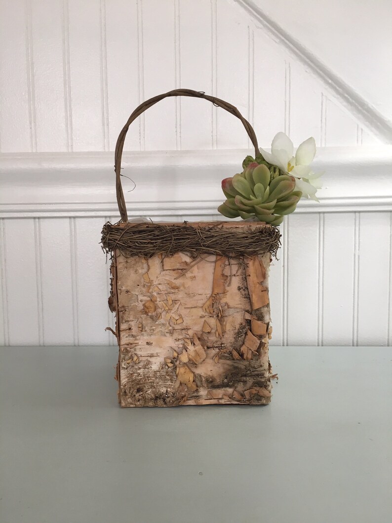 birch flower girl basket