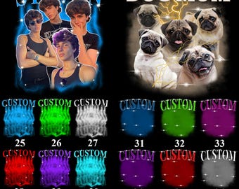 Custom Photo Rap Shirt Design Templates, Canva Editable (PDF)