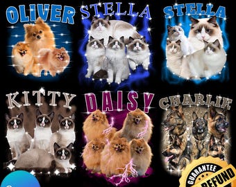 Pet Bootleg Shirt Design Template, Custom Photo Canva (PDF)