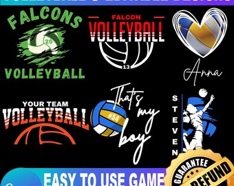 Volleyball Team Shirt Design Template | Editable Canva Design (PDF)
