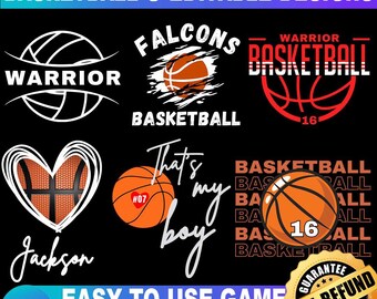 Basketball Team Shirt Design Template | Editable Canva Design (PDF)