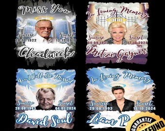 Funeral Memorial Photo Shirt Template, In Loving Memory Design (Canva Editable)
