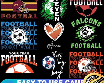 Football Team Shirt Design, Canva Template Bundle (Digital Download)