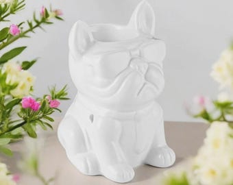 Lampada profumata in ceramica | Bruciatore di cera profumata | Decorazione accogliente per la casa | Lampada profumata minimalista | Regalo per donne | Scaldacera