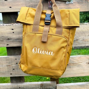 Sac à dos personnalisé avec nom brodé - Polyester 300D durable 14 L, poche frontale personnalisable