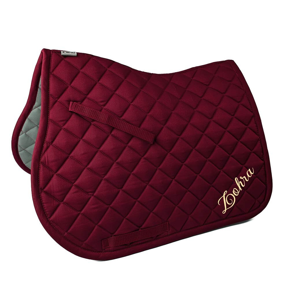 Tapis de selle anglais matelassé pour cheval, contouré