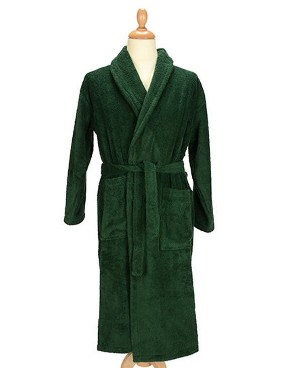 Dark Colored Premium Bathrobe With Name Embroidery Etsy