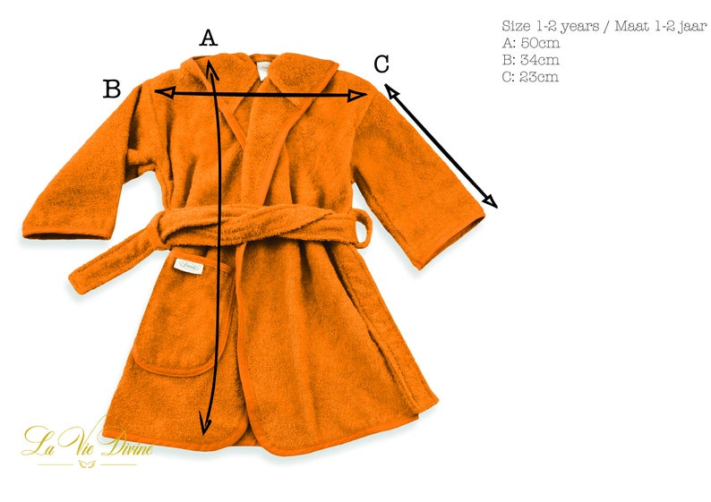 Terry robe for kids OCHRE toddler robe with name embroidery in Great Vibes Font baby robe with name hooded robe hooded kids robe