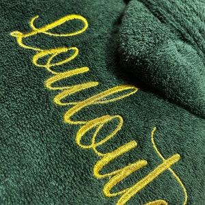Peignoir à capuche en TERRY avec prénom brodé sur la poitrine ou dans le dos, cadeau personnalisé unique en son genre image 8