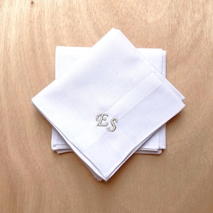 12 Fazzoletti Da Taschino Uomo In 100% Cotone - Morbidi 16x16 Pollici - Bianco Liscio