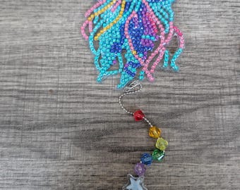 Diamond art wind chime jellyfish