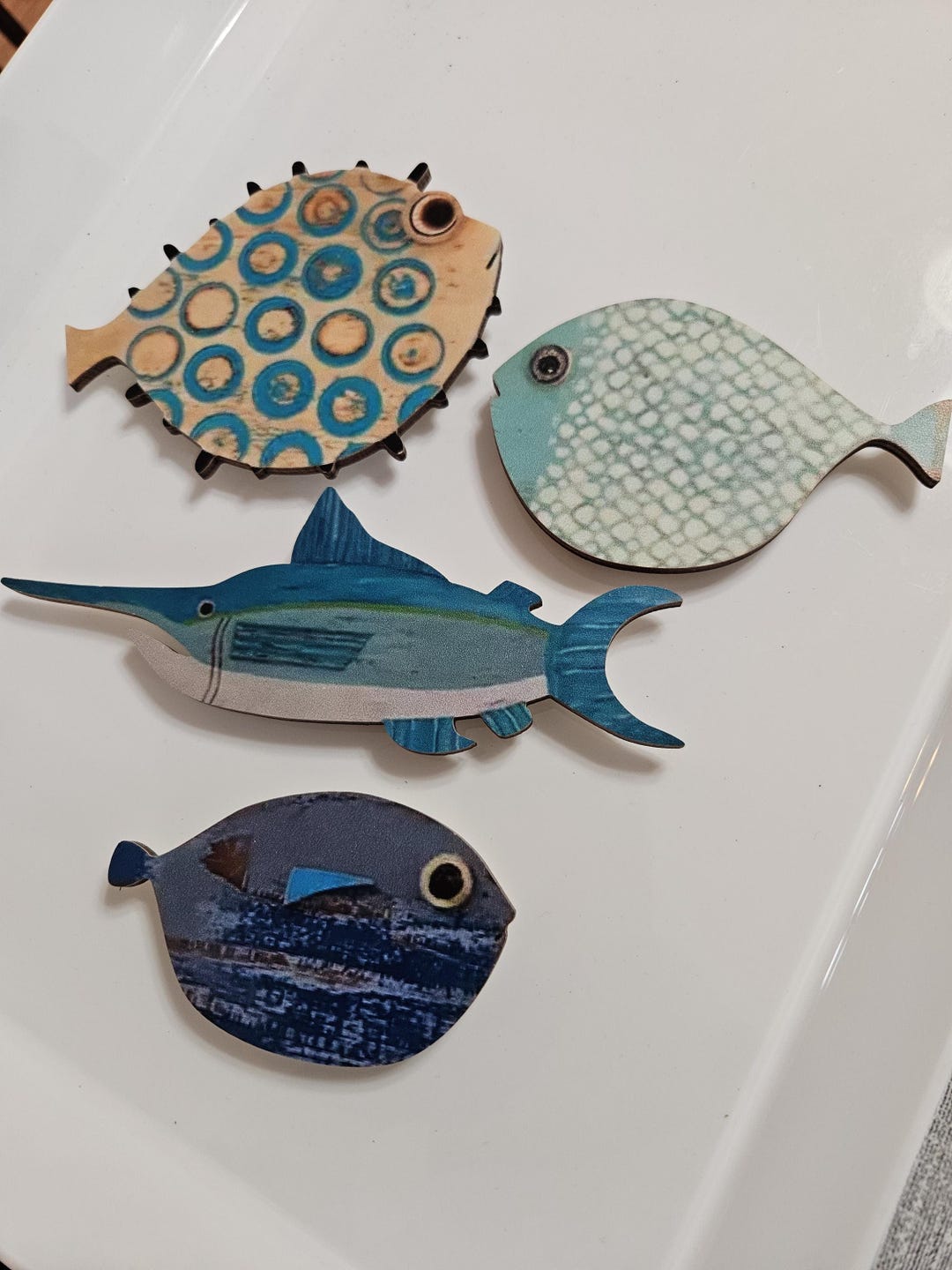 Wooden Fish Magnets Lot of 4 Larger Size - Etsy