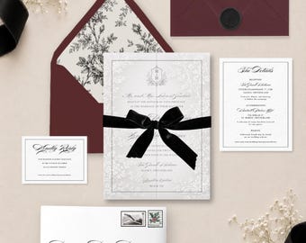 The St. Moritz Collection | European Black Tie Luxury Letterpress Wedding Invitations
