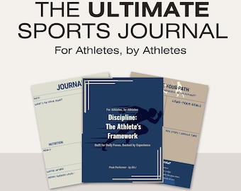 Athlete’s Performance Journal | Sports Journal, Fitness Planner, Workout Log, Gym Tracker, Goal Setting Journal, Sports Training Notebook