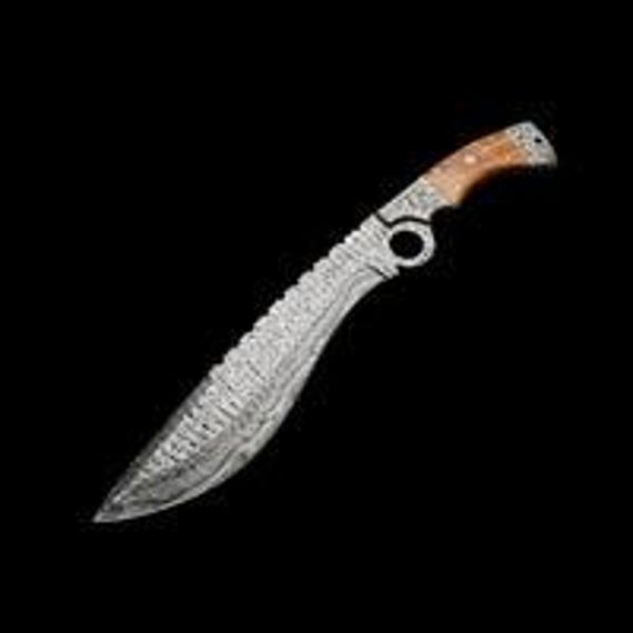 Handmade Damascus Knife Valentine’s Day Gift for Him Personalized Hunting Knife Hunting Chopper with Knife Sheath
