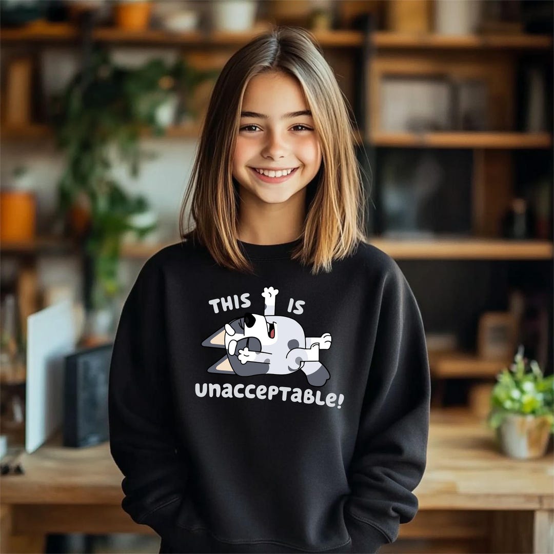 Bluey Muffin Sweatshirt, Kids Birthday Party Shirt