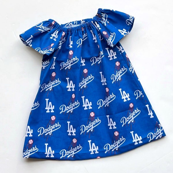 Girl's LA Dodgers Dress, Major League Baseball, Girls Baseball Dress, Infants Dress, Girls Summer Dress, Toddler Dress